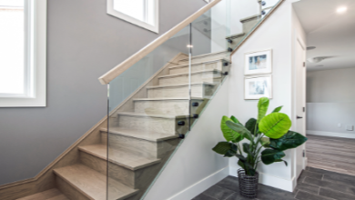 What are the advantages of glass banisters over traditional banisters?