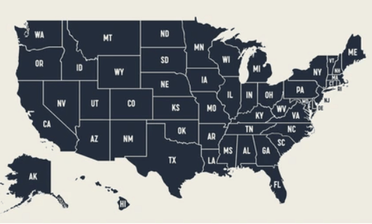 Labeled:Uj3t4zt70_Q= Map of the United States