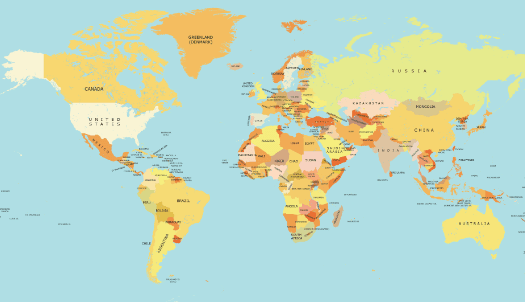 Country:V-Xzjijklp4= Map of World